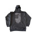 SPD Black Hoodie, Embroidered Front and back SPD Flag print 