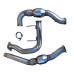 2017 - 2020 Ford F150 Raptor 3.5L 304SS Catted Downpipes, with built-in Turbo Adapters