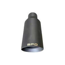 SPD 5" Dual-Wall High-Temp Matte Black Stainless Exhaust Tip - 3" Clamp-On Inlet